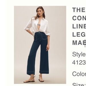 Maeve Navy Stitched Colette Jeans